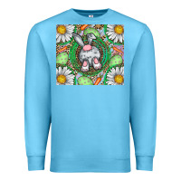 Ocean Blue Easter Bunny Premium Sweatshirt - CowhideDigitalArt