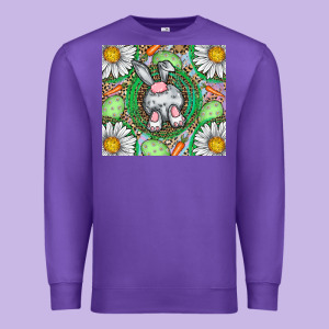Easter Bunny Premium Sweatshirt Designed By Cowhidedigitalart