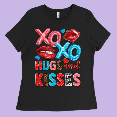 Xo Xo Hugs And Kisses Ladies Tee Designed By Nancycooperartshop
