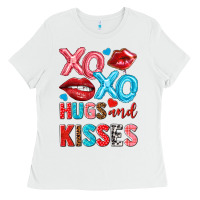 White xo xo hugs and kisses Ladies Tee - NancyCooperArtShop