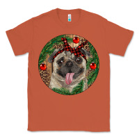 Copper Christmas Pug With Leopard Classic Tee - RanaPortraitStore