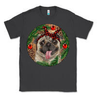 Smoke Christmas Pug With Leopard Classic Tee - RanaPortraitStore