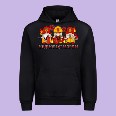 Firefighter Gnomes Urban Hoodie Designed By Artiststas