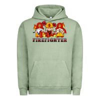 Pigment Oil Green firefighter gnomes Urban Hoodie - Artiststas