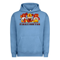 Pigment Pebble Blue firefighter gnomes Urban Hoodie - Artiststas