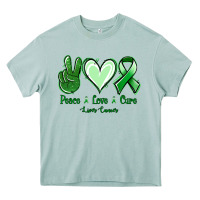 Arona Peace love cure Liver Cancer Heavy Core Tee - NancyCooperArtShop