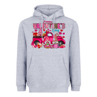 Heather Grey Happy Valentines Day Heavyweight Hoodie - CowhideDigitalArt