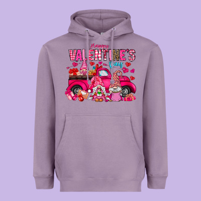 Happy Valentines Day Heavyweight Hoodie Designed By Cowhidedigitalart