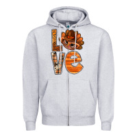 Heather Grey thanksgiving with turkey love bbs Zipper Hoodie - BundleAndBundleShop