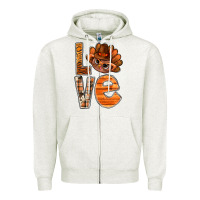 Oatmeal Heather thanksgiving with turkey love bbs Zipper Hoodie - BundleAndBundleShop