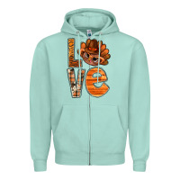 Seafoam thanksgiving with turkey love bbs Zipper Hoodie - BundleAndBundleShop