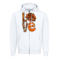 White thanksgiving with turkey love bbs Zipper Hoodie - BundleAndBundleShop
