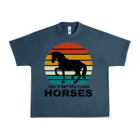 Midnight Navy Just A Girl Who Loves Horses Urban Heavy Tee - Bettercallsaul
