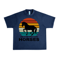 Navy Just A Girl Who Loves Horses Urban Heavy Tee - Bettercallsaul