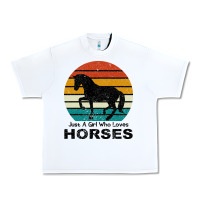 White Just A Girl Who Loves Horses Urban Heavy Tee - Bettercallsaul