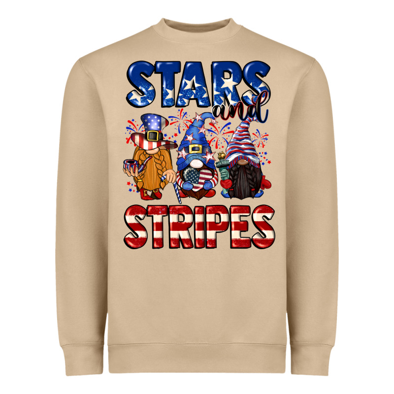 Stars And Stripes Gnomes 4th Of July Heavyweight Sweatshirt by CowGirlArtShop | Teevron