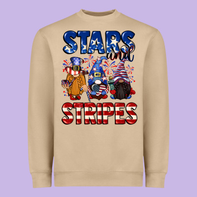 Stars And Stripes Gnomes 4th Of July Heavyweight Sweatshirt Designed By Cowgirlartshop
