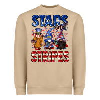 Mushroom Stars and stripes gnomes 4th of july Heavyweight Sweatshirt - CowGirlArtShop