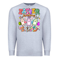 Heather Grey Easter Hunting Squad Premium Sweatshirt - CowhideDigitalArt