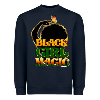 Navy Black magic girl Heavyweight Sweatshirt - HowdyJamesFarm