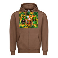 Chestnut St. Patrick's Day gnome Zipper Hoodie - FaDigitalArtStudio