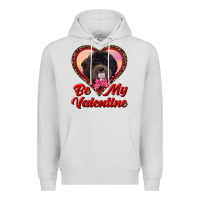 Dove Grey be my valentine Premium Hoodie - RanaPortraitStore