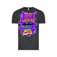 Vintage Black Keep walking if you are in the right way Vintage Tee - Bettercallsaul