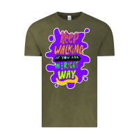 Vintage Olive Keep walking if you are in the right way Vintage Tee - Bettercallsaul