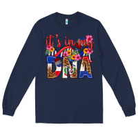 Navy its in my dna dominican republic Long Sleeve Tee - texasbilliewilder