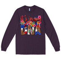 Plum its in my dna dominican republic Long Sleeve Tee - texasbilliewilder
