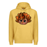 Antique Gold turkey and leopard pattern and thanksgiving hat bbs Premium Hoodie - BundleAndBundleShop