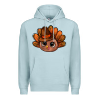 Blue Mist turkey and leopard pattern and thanksgiving hat bbs Premium Hoodie - BundleAndBundleShop