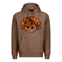 Chestnut turkey and leopard pattern and thanksgiving hat bbs Premium Hoodie - BundleAndBundleShop