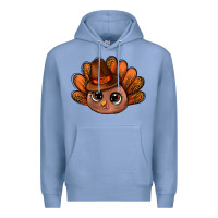 Colony Blue turkey and leopard pattern and thanksgiving hat bbs Premium Hoodie - BundleAndBundleShop