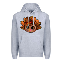 Heather Grey turkey and leopard pattern and thanksgiving hat bbs Premium Hoodie - BundleAndBundleShop
