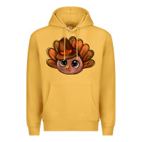 Mustard turkey and leopard pattern and thanksgiving hat bbs Premium Hoodie - BundleAndBundleShop