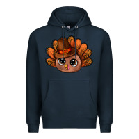 Navy turkey and leopard pattern and thanksgiving hat bbs Premium Hoodie - BundleAndBundleShop