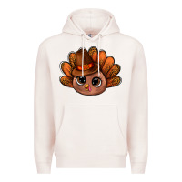 Pale Pink turkey and leopard pattern and thanksgiving hat bbs Premium Hoodie - BundleAndBundleShop