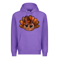 Purple turkey and leopard pattern and thanksgiving hat bbs Premium Hoodie - BundleAndBundleShop