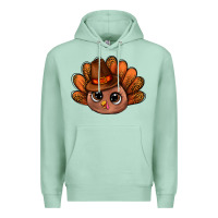 Seafoam turkey and leopard pattern and thanksgiving hat bbs Premium Hoodie - BundleAndBundleShop
