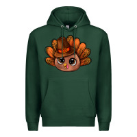 Sports Green turkey and leopard pattern and thanksgiving hat bbs Premium Hoodie - BundleAndBundleShop