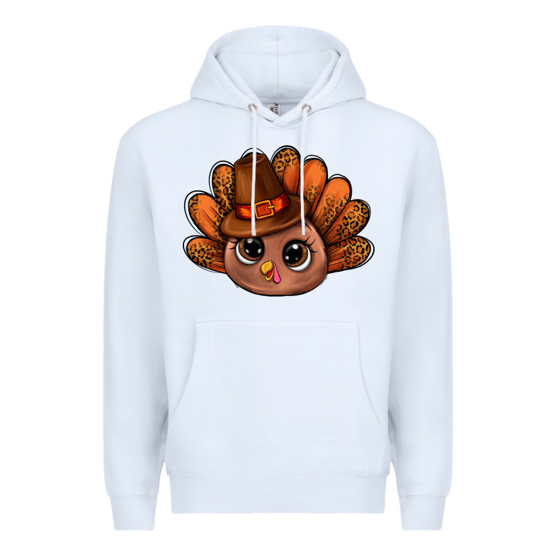 Turkey And Leopard Pattern And Thanksgiving Hat Bbs Premium Hoodie by BundleAndBundleShop | Teevron