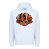 White turkey and leopard pattern and thanksgiving hat bbs Premium Hoodie - BundleAndBundleShop