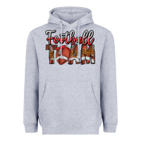 Heather Grey football team Heavyweight Hoodie - CowhideDigitalArt