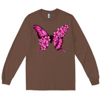 Chestnut floral pink butterfly Long Sleeve Tee - Jasminsmagicworld
