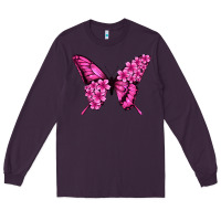 Plum floral pink butterfly Long Sleeve Tee - Jasminsmagicworld