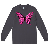 Smoke floral pink butterfly Long Sleeve Tee - Jasminsmagicworld