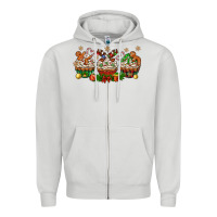 Dove Grey christmas cupcake with gingerbreads bbs Zipper Hoodie - BundleAndBundleShop