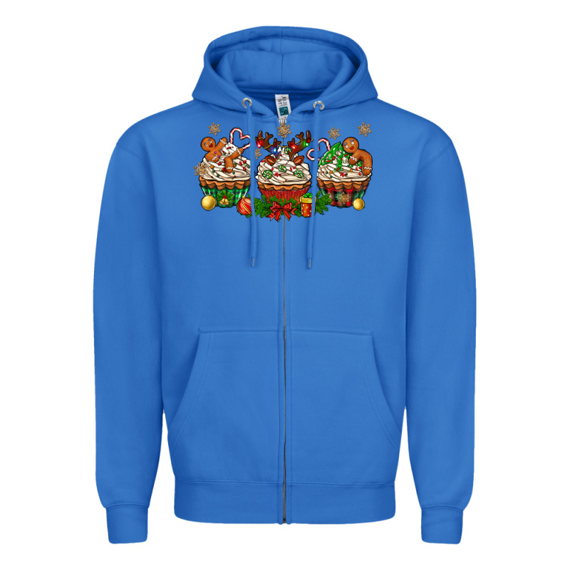 Christmas Cupcake With Gingerbreads Bbs Zipper Hoodie by BundleAndBundleShop | Teevron