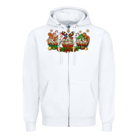 White christmas cupcake with gingerbreads bbs Zipper Hoodie - BundleAndBundleShop